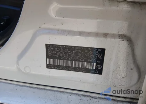 2007 Lexus Is 250 z USA, uszkodzony, nr VIN JTHCK262X72019664